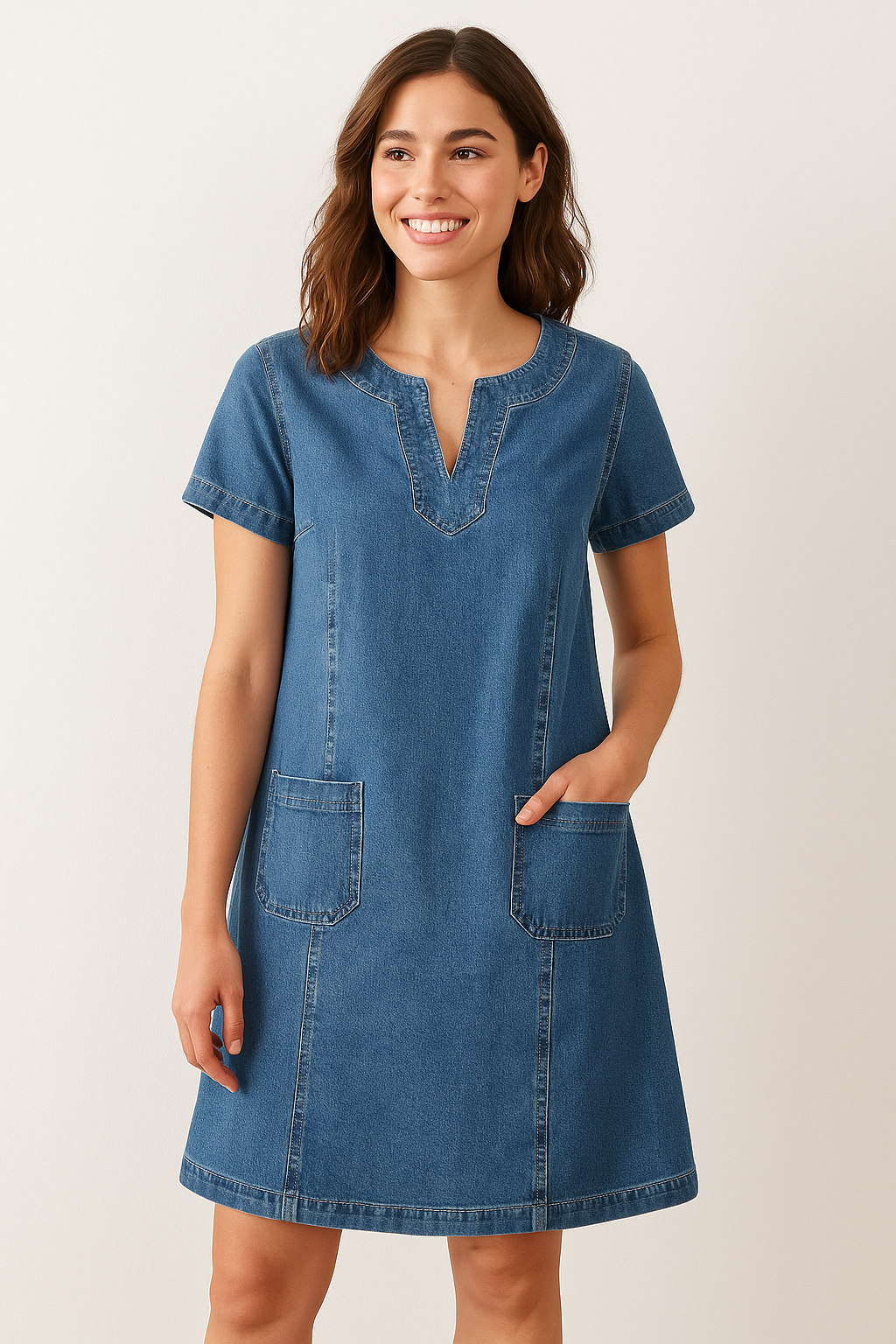 Oudal  Soft Denim Dress