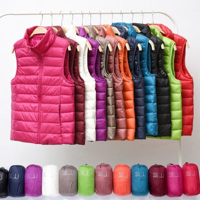 Amira | Lightweight Down Gilet with Pleat Detail