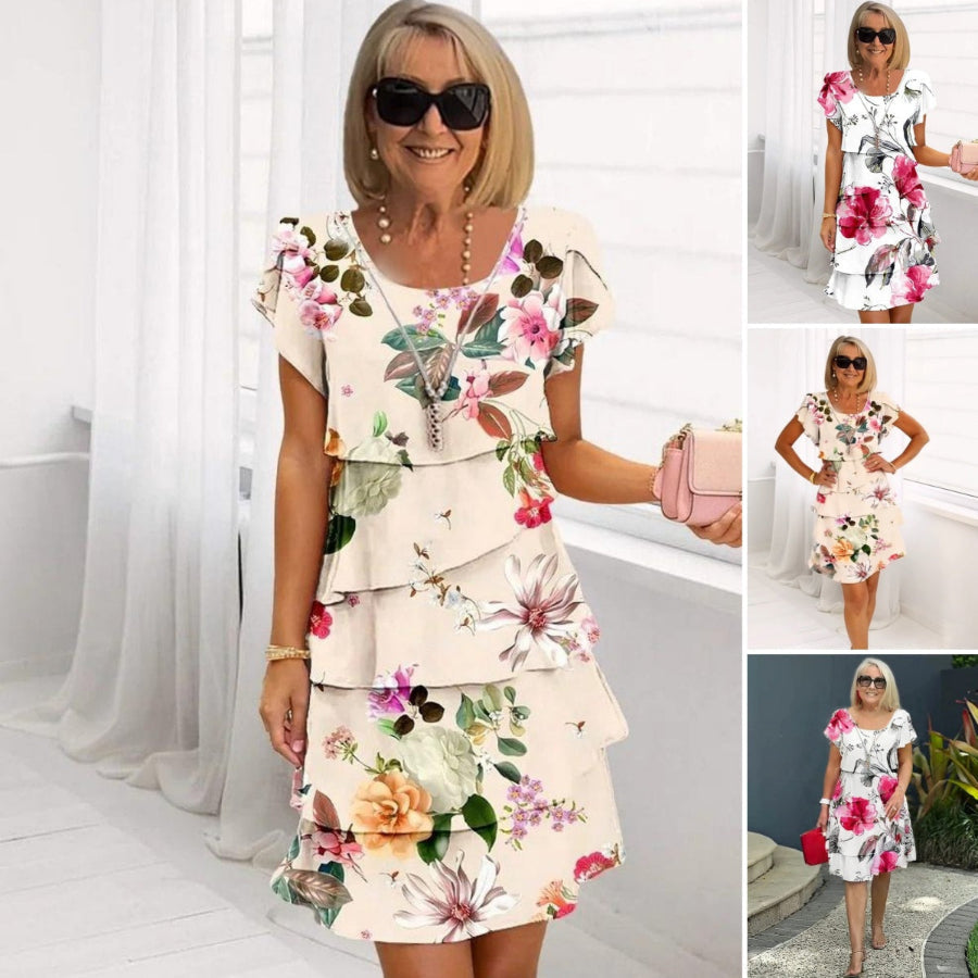 Lyra  Graceful Floral Elegance Dress