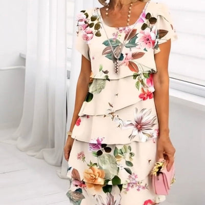 Lyra  Graceful Floral Elegance Dress