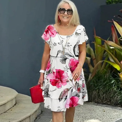 Lyra  Graceful Floral Elegance Dress