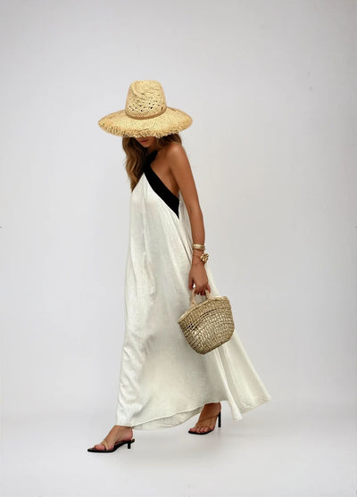 Nicole  Stylish Crossover Neckline Dress