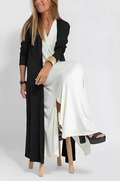 Elegant Long Dress and Matching Cardigan