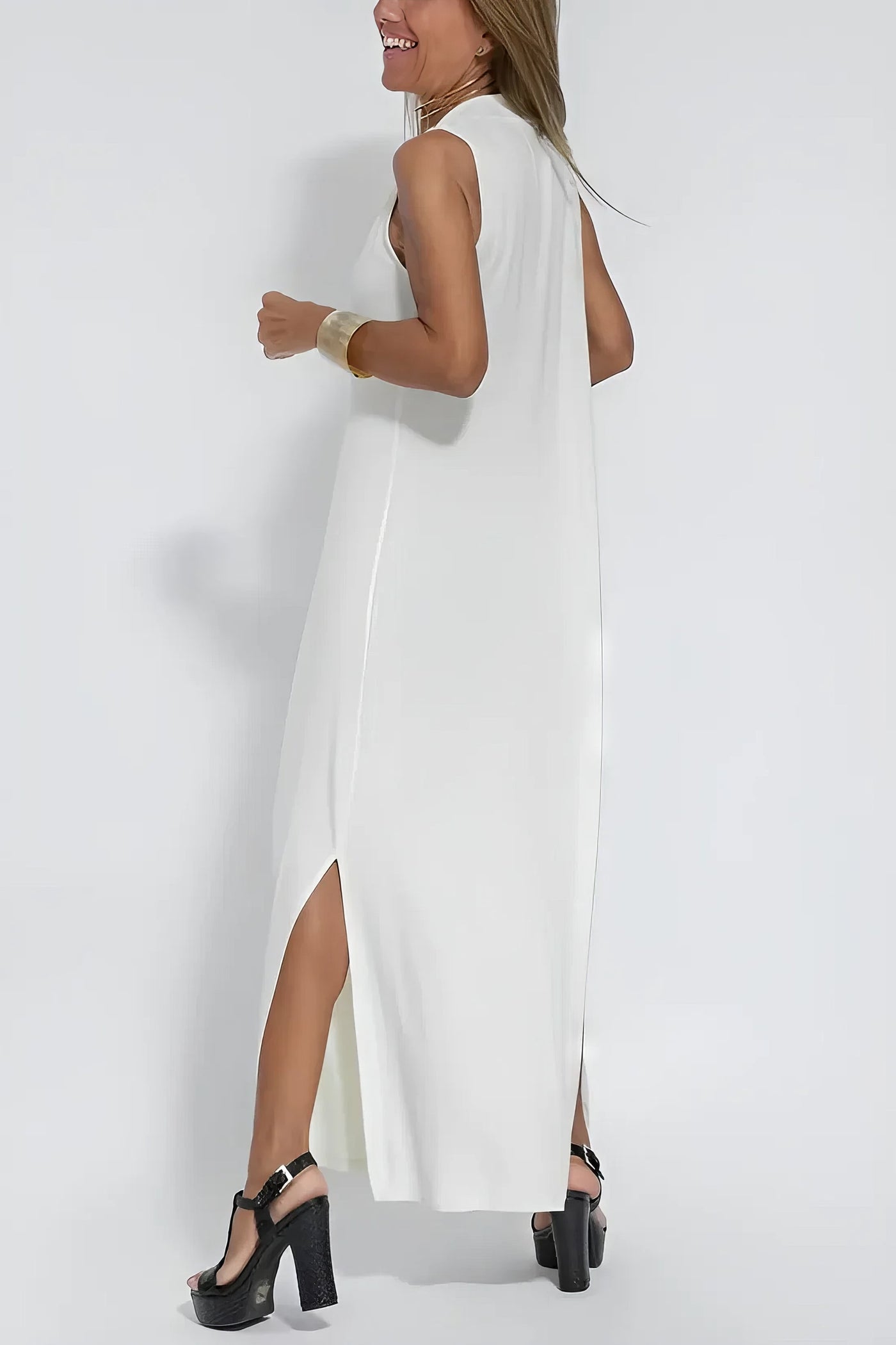 Elegant Long Dress and Matching Cardigan