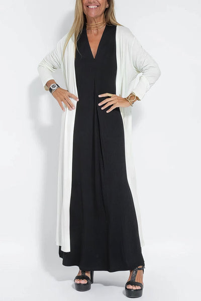 Elegant Long Dress and Matching Cardigan