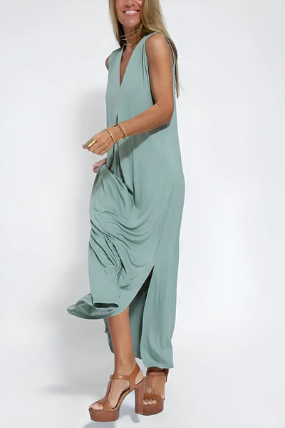 Elegant Long Dress and Matching Cardigan